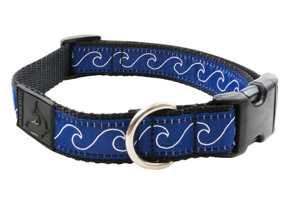 Dog Clip Collar - Simple Wave Navy